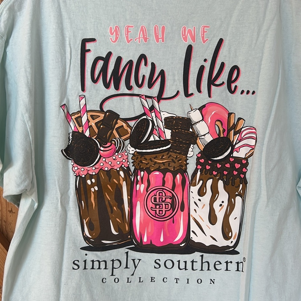 Simply Southern “Yeah we fancy like” Mason Jar Milkshake T-shirt - Picture 6 of 6